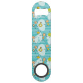 Schuif kinderen op het strandpatroon speed flessenopener (Achterkant)