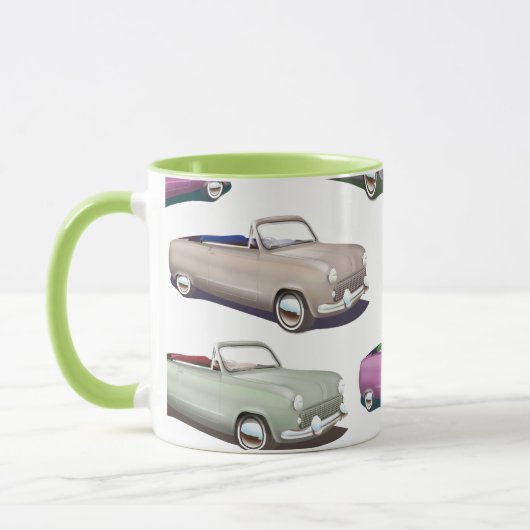Schuif klassiek autopatroon mok (Links)