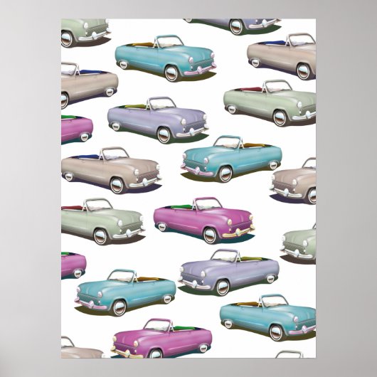 Schuif klassiek autopatroon poster (Voorkant)