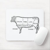 Schuif, koe, slager, biefstuk muismat (Met muis)