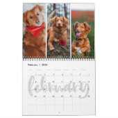 Schuif levenskalligrafie Maandfoto Collage Kalender (Feb 2026)