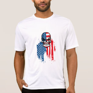 Schuif met Amerikaanse vlag T-shirt