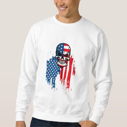 Schuif met Amerikaanse vlag Trui (Voorkant)