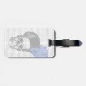 Schuif met blauw Pet Bagagelabel (Achterkant horizontaal)