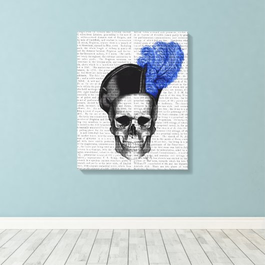 Schuif met blauw Pet Canvas Afdruk (Insitu (Houten vloer))