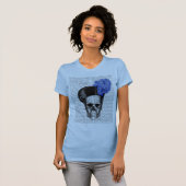 Schuif met blauw Pet T-shirt (Voorkant volledig)