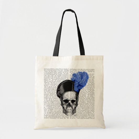 Schuif met blauw Pet Tote Bag (Voorkant)