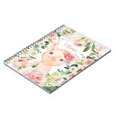 Schuif met Blush Pink Flowers Notitieboek (Linkerzijde)