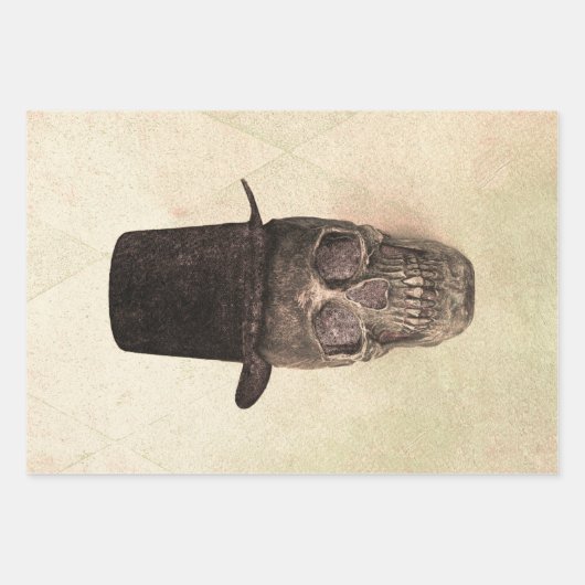 Schuif met bovenste  beige geitetextuur inpakpapier vel (Voorkant 2)