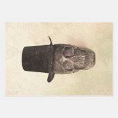 Schuif met bovenste beige geitetextuur inpakpapier vel (Voorkant)