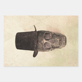 Schuif met bovenste  beige geitetextuur inpakpapier vel