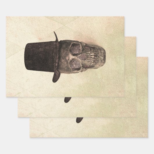 Schuif met bovenste beige geitetextuur inpakpapier vel (Set)