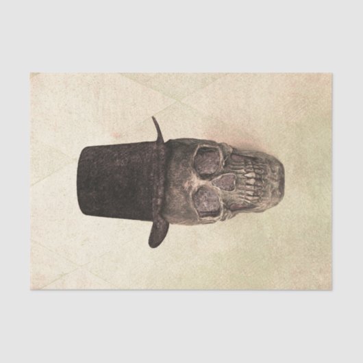 Schuif met bovenste  beige geitetextuur tissuepapier (Voorkant)