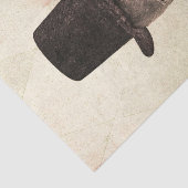 Schuif met bovenste  beige geitetextuur tissuepapier (Detail)