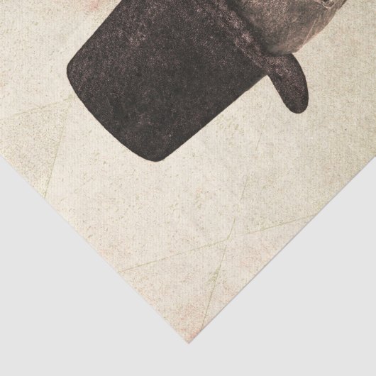 Schuif met bovenste  beige geitetextuur tissuepapier (Detail)