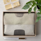 Schuif met bovenste  beige geitetextuur tissuepapier (Geschenk)