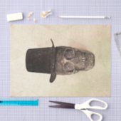 Schuif met bovenste  beige geitetextuur tissuepapier (Craft)