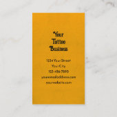 Schuif met bovenste geelbruine geelbruin visitekaartje (Achterkant)