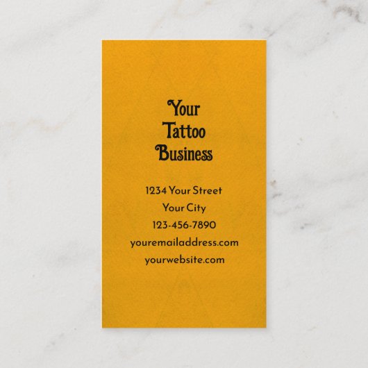 Schuif met bovenste geelbruine geelbruin visitekaartje (Achterkant)