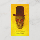 Schuif met bovenste  neongeel visitekaartje (Voorkant)