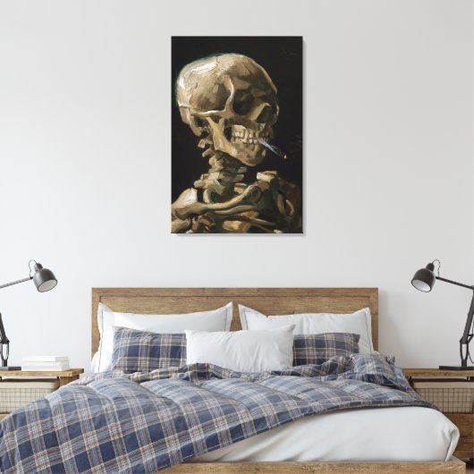 Schuif met Burning Cigarette Vincent van Gogh Art Canvas Afdruk (Insitu (Slaapkamer))