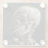 Schuif met Burning Cigarette Vincent van Gogh Art Glazen Onderzetter (Achterkant)