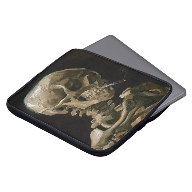 Schuif met Burning Cigarette Vincent van Gogh Art Laptop Sleeve (Voorkant top)