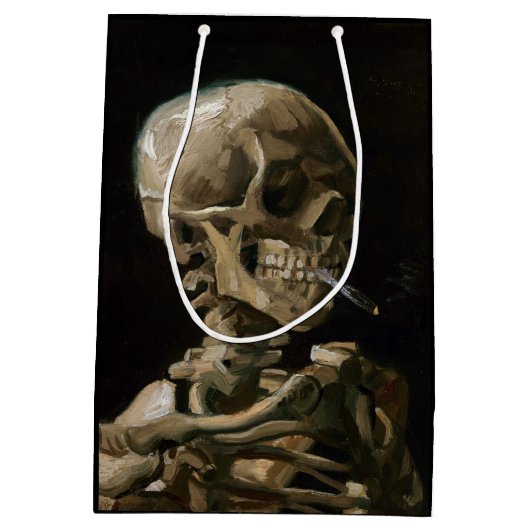 Schuif met Burning Cigarette Vincent van Gogh Art Medium Cadeauzakje (Achterkant)