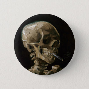 Schuif met Burning Cigarette Vincent van Gogh Art Ronde Button 5,7 Cm