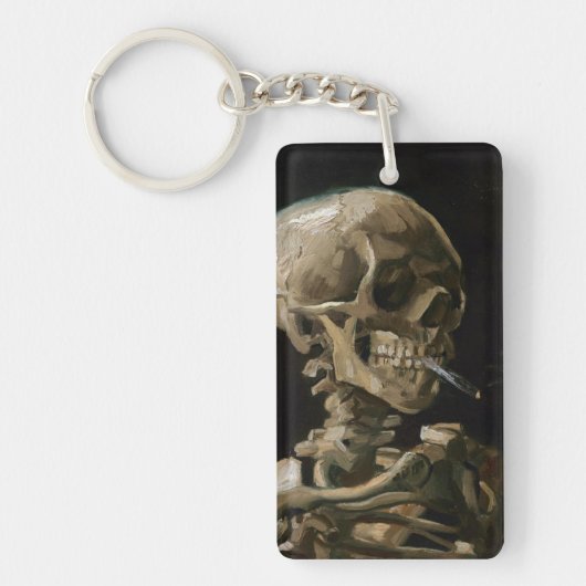 Schuif met Burning Cigarette Vincent van Gogh Art Sleutelhanger (Voorkant)