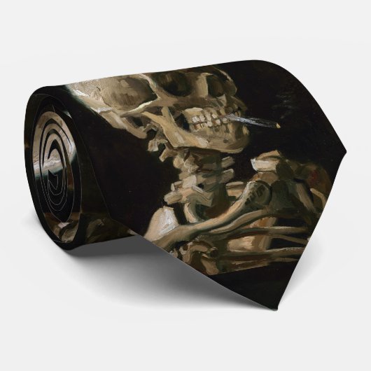 Schuif met Burning Cigarette Vincent van Gogh Art Stropdas (Opgerold)