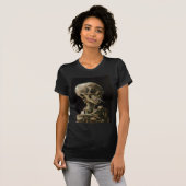 Schuif met Burning Cigarette Vincent van Gogh Art T-shirt (Voorkant volledig)