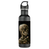 Schuif met Burning Cigarette Vincent van Gogh Art Waterfles (Voorkant)