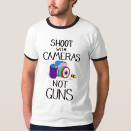 Schuif met camera's, geen Pistolen T-shirt