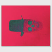 Schuif met de bovenste hand rode, groene kerstmis cadeaupapier (Vlak)