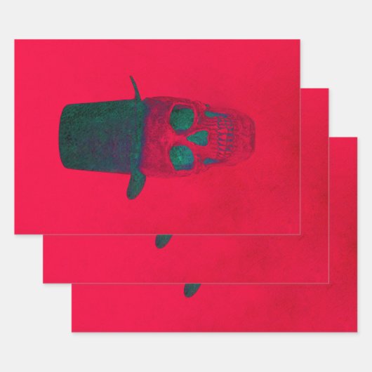 Schuif met de bovenste hand rode, groene kerstmis inpakpapier vel (Set)