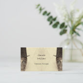 Schuif met de bovenste  Tattoo Sepia Visitekaartje (Staand voorkant)