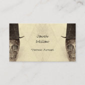 Schuif met de bovenste  Tattoo Sepia Visitekaartje (Voorkant)