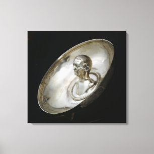 Schuif met de buste van een man binnen canvas afdruk