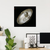 Schuif met de buste van een man binnen poster (Thuiskantoor)