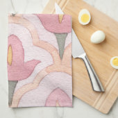 Schuif met de hand de tulp voor het eten. theedoek (Quarter Fold)