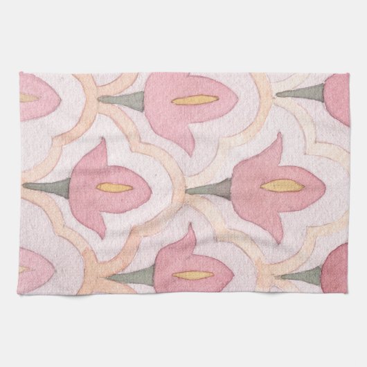 Schuif met de hand de tulp voor het eten. theedoek (Horizontaal)