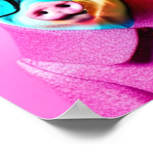 Schuif met een bril Afdrukken Gift Poster (Hoek)