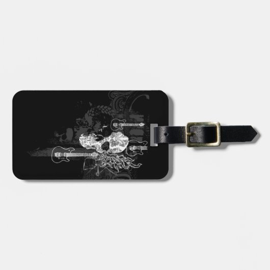 Schuif met gitaren bagagelabel (Voorkant horizontaal)