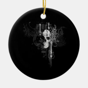 Schuif met gitaren keramisch ornament