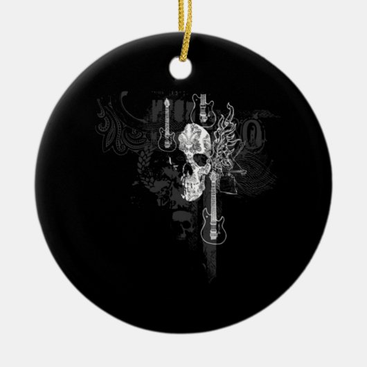 Schuif met gitaren keramisch ornament (Voorkant)