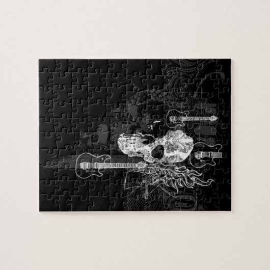 Schuif met gitaren legpuzzel (Horizontaal)