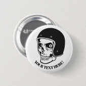 Schuif met helm ronde button 5,7 cm (Voorkant /achterkant)