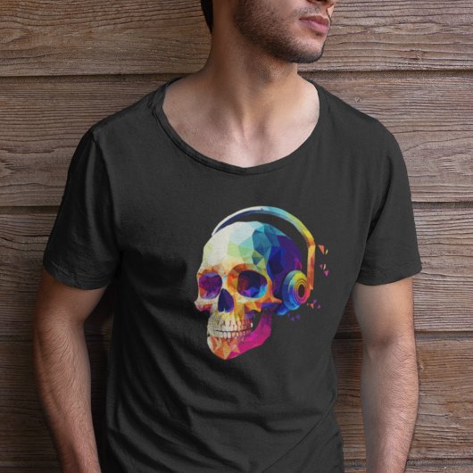 Schuif met hoofdtelefoon - DJ Abstracte Mannen sch T-shirt