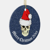 Schuif met kersthoed "Kerstmis 20xx" Keramisch Ornament (Rechts)